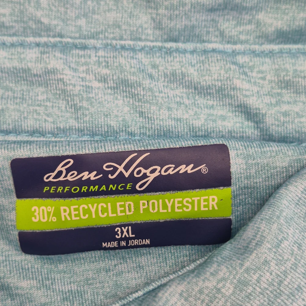 Ben Hogan Performance Polo Shirt Mens 3XL Burgundy & Blue Golf Stretch 2pcs - Picture 3 of 11